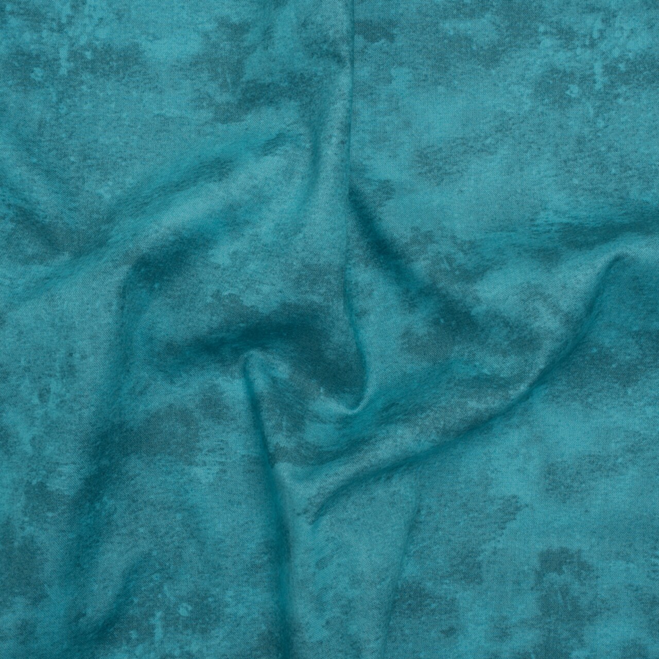 1 Yard Vibrant Printed Quilting Cotton Fabric Teal Fresco Texture